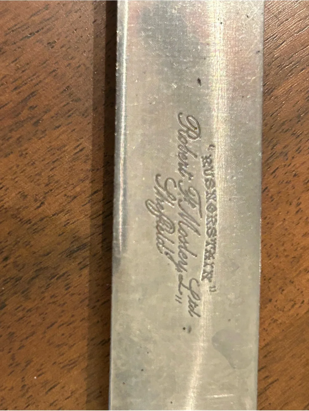 Robert F. Mosley Sheffield Set of 4 Dinner Knives Rusnorstain
